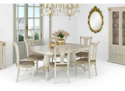 Ess Group Zimmer Chaises Tables Set 4 chaises + meubles en bois massif Table d'assise Rembourrage neuf