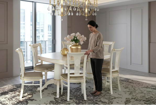 Ensemble de chaises Chaises Rembourrage Suite Cuisines Salon Salle à manger Set Designer 6x