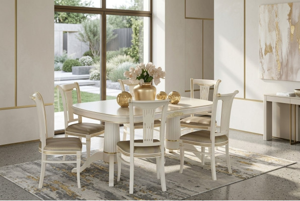 Ensemble de chaises Chaises Rembourrage Suite Cuisines Salon Salle à manger Set Designer 6x