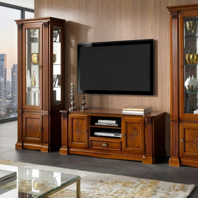 Salon Style antique Commode en bois Meuble TV Armoire TV Baroque italien