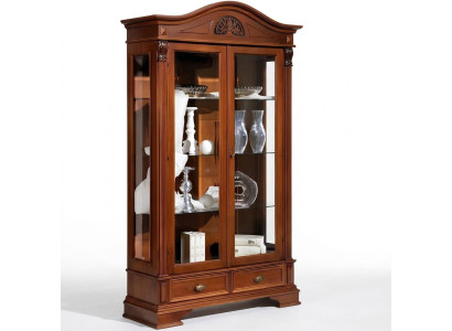 Vitrine Armoire en verre Salon Vitrine 2 portes Vitrines Baroque