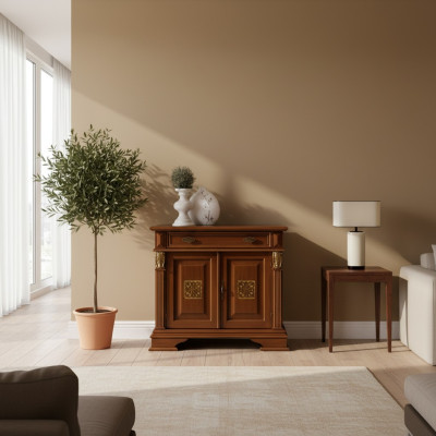 Armoire murale classique en bois Buffet Bahut Vitrine Armoire de luxe Meubles