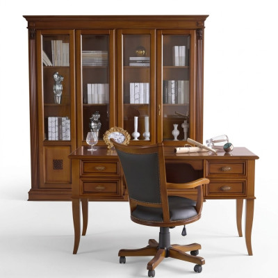 Ensemble de bureau Mobilier Bureau Table Chaise de direction Fauteuil 2 pièces Ensemble Baroque