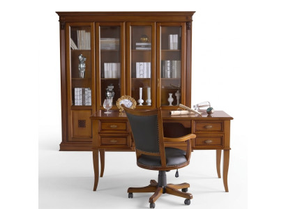 Ensemble de bureau Mobilier Bureau Table Chaise de direction Fauteuil 2 pièces Ensemble Baroque