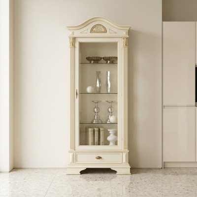 Vitrine d'angle Armoire en verre Vitrine Salon Vitrine 1 porte Vitrines Baroque Rococo nouveau