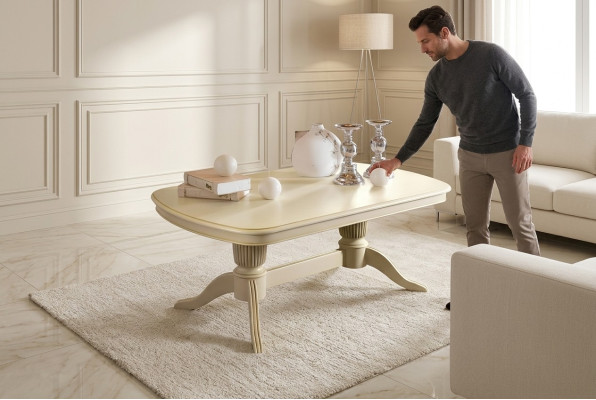 Table basse baroque Rococo en bois Table d'appoint Canapé Table neuve