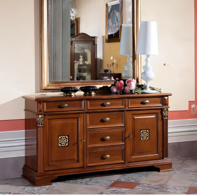 Commode Buffet Armoire Portemanteau Bahut Mobilier Italien Style Ancien Bois