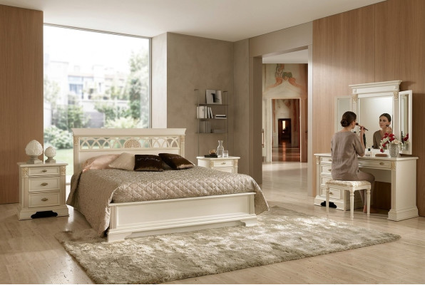 Conception de lit Décoration Lits de luxe pour hôtel Mariage 180x200cm Chambre à coucher double