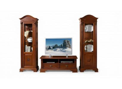 Unité murale Ensemble Vitrines Vitrine Commode Salon Mobilier Ameublement Suite Bois massif