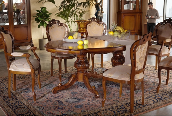Table de salle à manger Suite Table 6x Chaises Chaise Salle à manger Suite Groupe Bois massif 7 pièces neuf