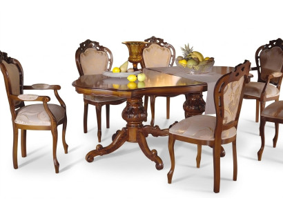 Table de salle à manger Suite Table 6x Chaises Chaise Salle à manger Suite Groupe Bois massif 7 pièces neuf