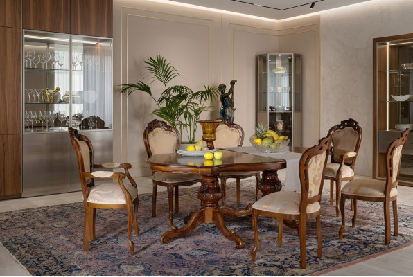Classique r Luxe Table bois Tables Baroque Rococo Deco Style Antique Salle à manger Vivant