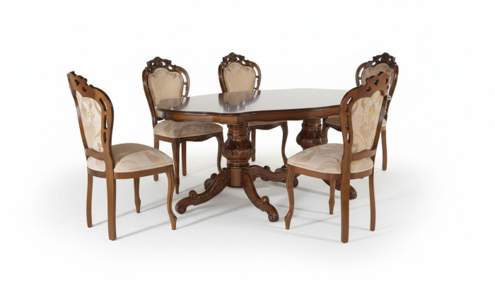 Classique r Luxe Table bois Tables Baroque Rococo Deco Style Antique Salle à manger Vivant