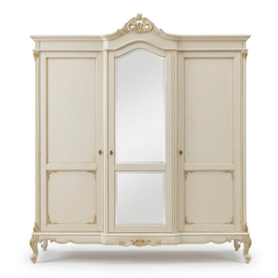Armoire Armoire Chambre Porte-manteau Bois massif Baroque Italien Mobilier neuf