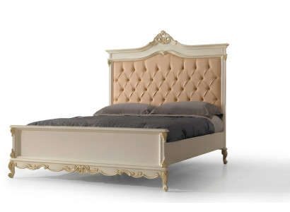 Lit Chesterfield de luxe Design Lits d'hôtel en bois massif 180x200 Chambre de sommeil Italie Meubles