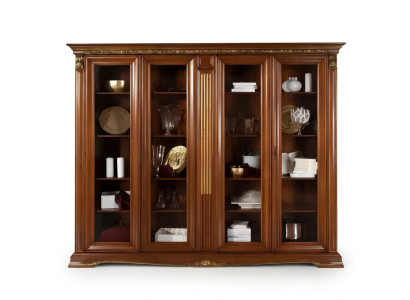 Vitrine Vitrine Murale Présentoirs Étagère Meuble Italien Baroque Rococo en Bois Massif