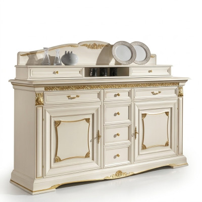 Buffet mural en bois massif Noble Armoire de style Buffet Armoires de salle à manger Baroque neuf