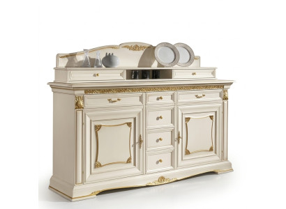 Buffet mural en bois massif Noble Armoire de style Buffet Armoires de salle à manger Baroque neuf