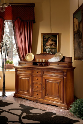 Buffet XXL Commode Commodes Armoire Baroque Rococo Buffet Console Bois massif