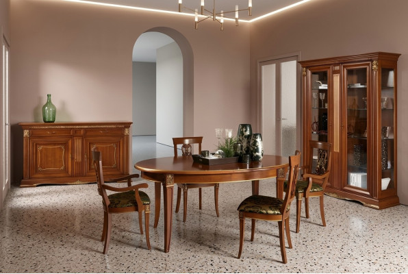 Ensemble de table à manger Designer Tables + 4 chaises en bois massif Ensemble complet Living