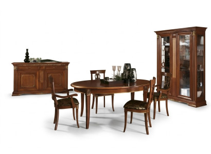 Ensemble de table à manger Designer Tables + 4 chaises en bois massif Ensemble complet Living