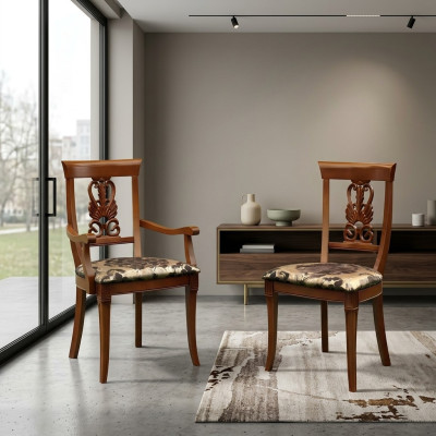 Chaise Design Braun Salon Bois Chaises Salle à manger Rembourrage avec Accoudoir