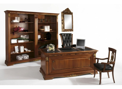 Bibliothèque de bureau xxl Armoire de classement Mobilier de luxe noble Style antique Armoire en bois massif