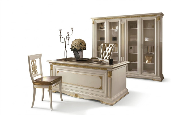 Bureau Table de bureau Noble Bois massif Tables Baroque Rococo Style antique 186x91cm neuf