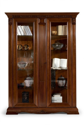 Vitrine classique Armoire vitrine Vitrine en verre Armoire baroque rococo Bois massif