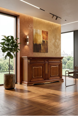 Bahut de luxe Design Commode Bahut Commode Armoire en bois massif Mobilier italien