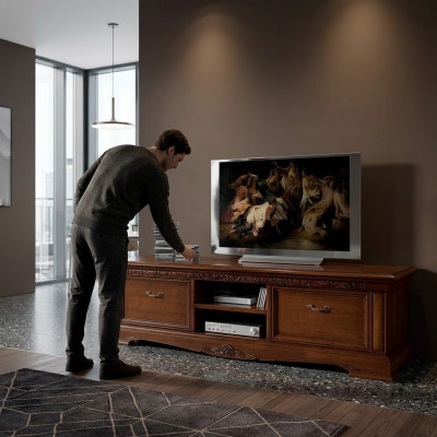 Conception de commode Buffet Bahut Basse Armoire de chambre Meuble télé Armoire Étagère Luxe Bois neuf