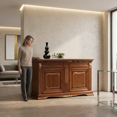 Commode Buffet Salon Buffet baroque xxl Design neuf Bois massif