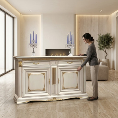 Commode Armoire Armoire de luxe Étagère Console Meubles Italie Bois massif Commodes neuves