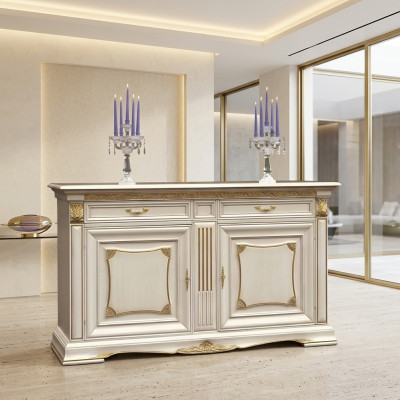 Commode Armoire Armoire de luxe Étagère Console Meubles Italie Bois massif Commodes neuves