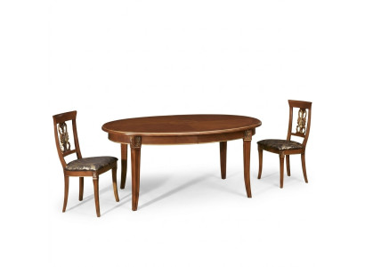 Table de salle à manger Table en bois Tables de luxe Baroque Rococo Salle à manger Style antique Italie Meubles