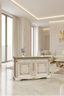 Commode Design Mobilier de salon Bois massif neuf Buffet Bas Armoire neuve