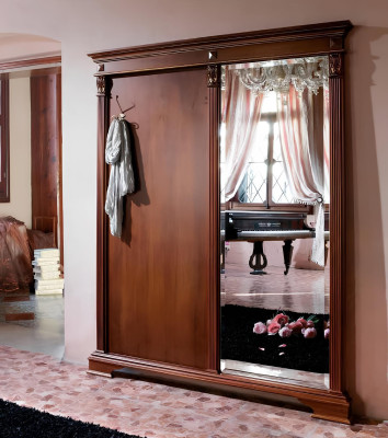 Vestiaires d'entrée Mobilier Panneaux de garde-robe Miroir Porte-manteau Couloir Baroque