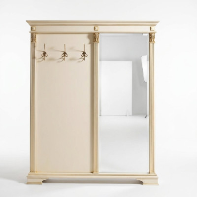 Porte-manteau Miroir vestiaire couloir Panneaux de garde-robe blancs Vestiaire Darderobe couloir Italie