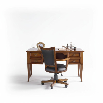 Ensemble de bureau Bureau Chaise exécutive Bureau complet Bureau Baroque Rococo 2 pièces.