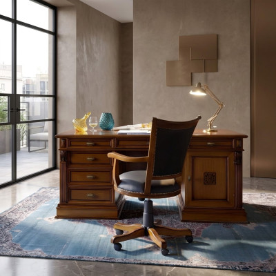 Ameublement Salle d'étude Bureau Mobilier Table Fauteuil Ensemble de 2 pièces Baroque