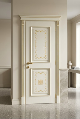 Portes intérieures baroques rococo sur mesure avec cadre Portes en bois massif classiques Italie