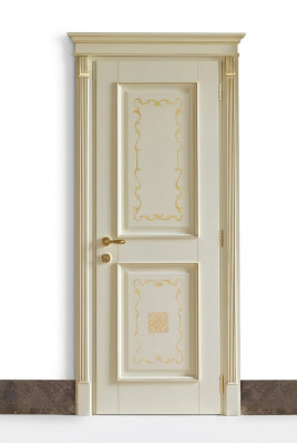 Portes intérieures baroques rococo sur mesure avec cadre Portes en bois massif classiques Italie