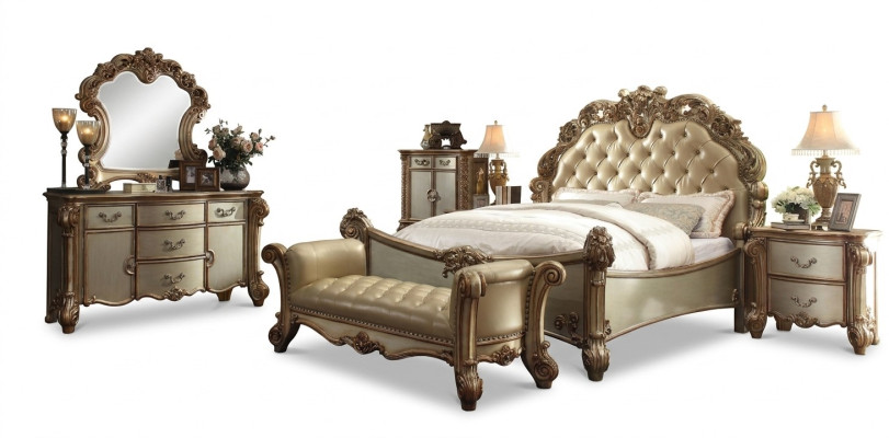 Chambre complète Ensemble de meubles Tables de chevet Commode Lit 7 pcs. Bois