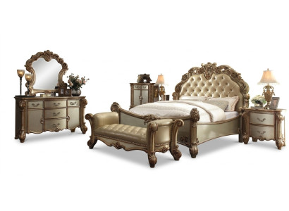Chambre complète Ensemble de meubles Tables de chevet Commode Lit 7 pcs. Bois