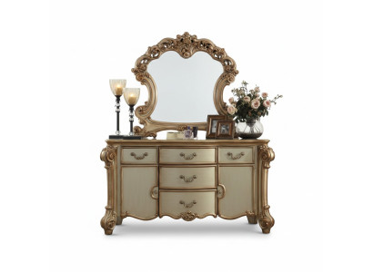 Buffet Bahut Commode Miroir Véritable Artisanat Bois Classique Baroque Rococo