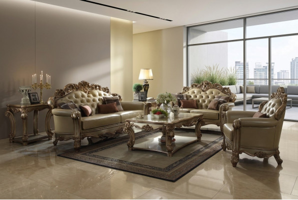 Canapé classique trois places Canapé Chesterfield en tissu Canapés Canapés