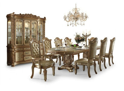 Table à manger royal Table en bois Tables Rococo Salle à manger baroque Style antique
