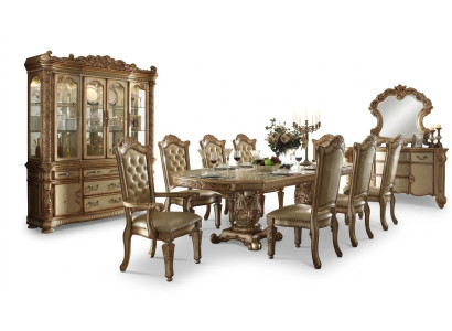 Ensemble salle à manger Chesterfield Royale Élégante table à manger avec 8 chaises Chesterfield