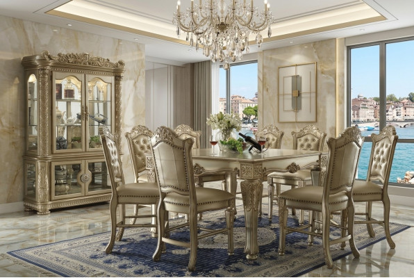Salle à manger Ensemble de salle à manger Classique s Ensemble Table à manger 6x Fauteuils Chesterfield