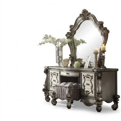 Table de maquillage classique Miroir Console de luxe Commode Chambre Baroque nouvel